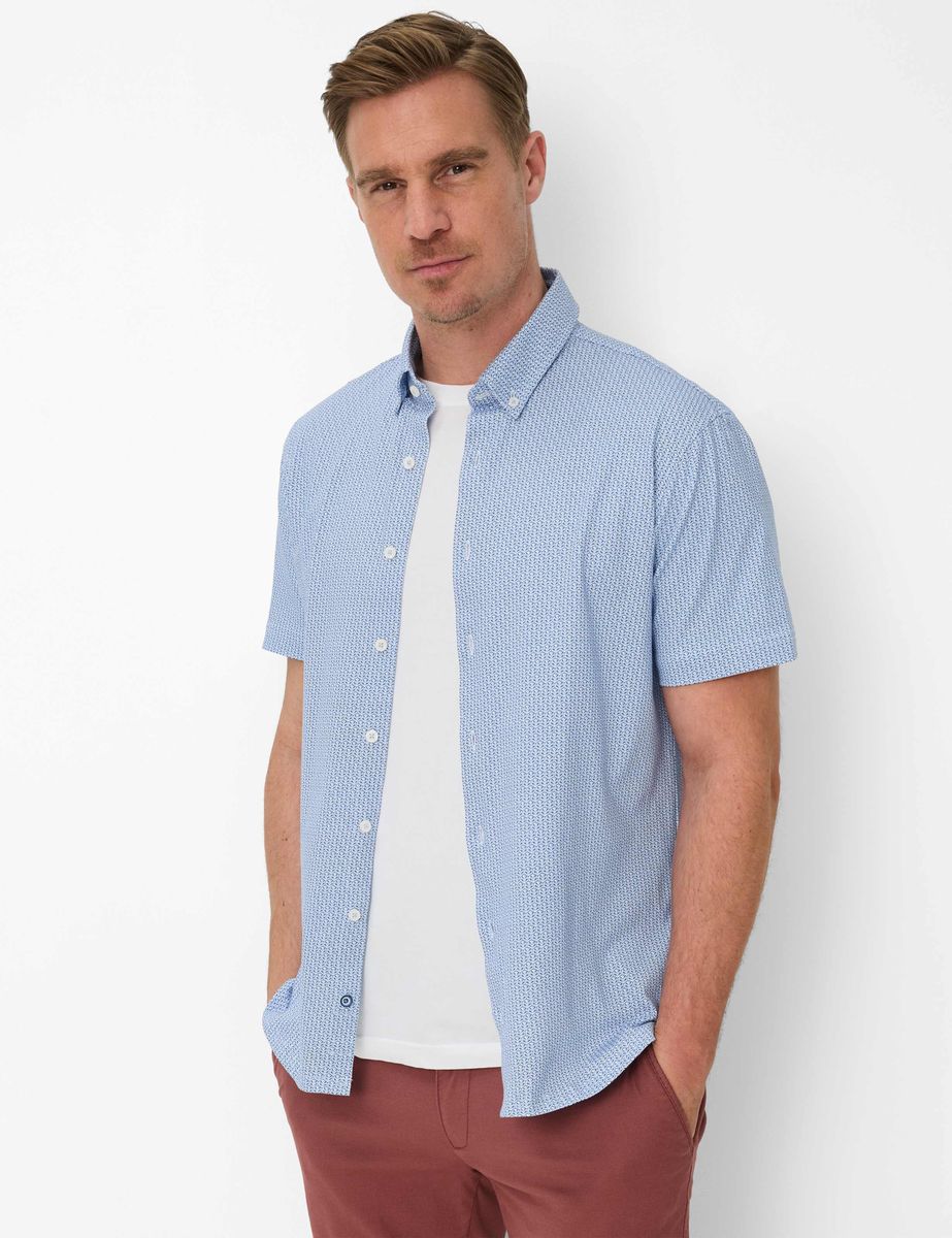 Herren Kurzarm Button-Down Hemd