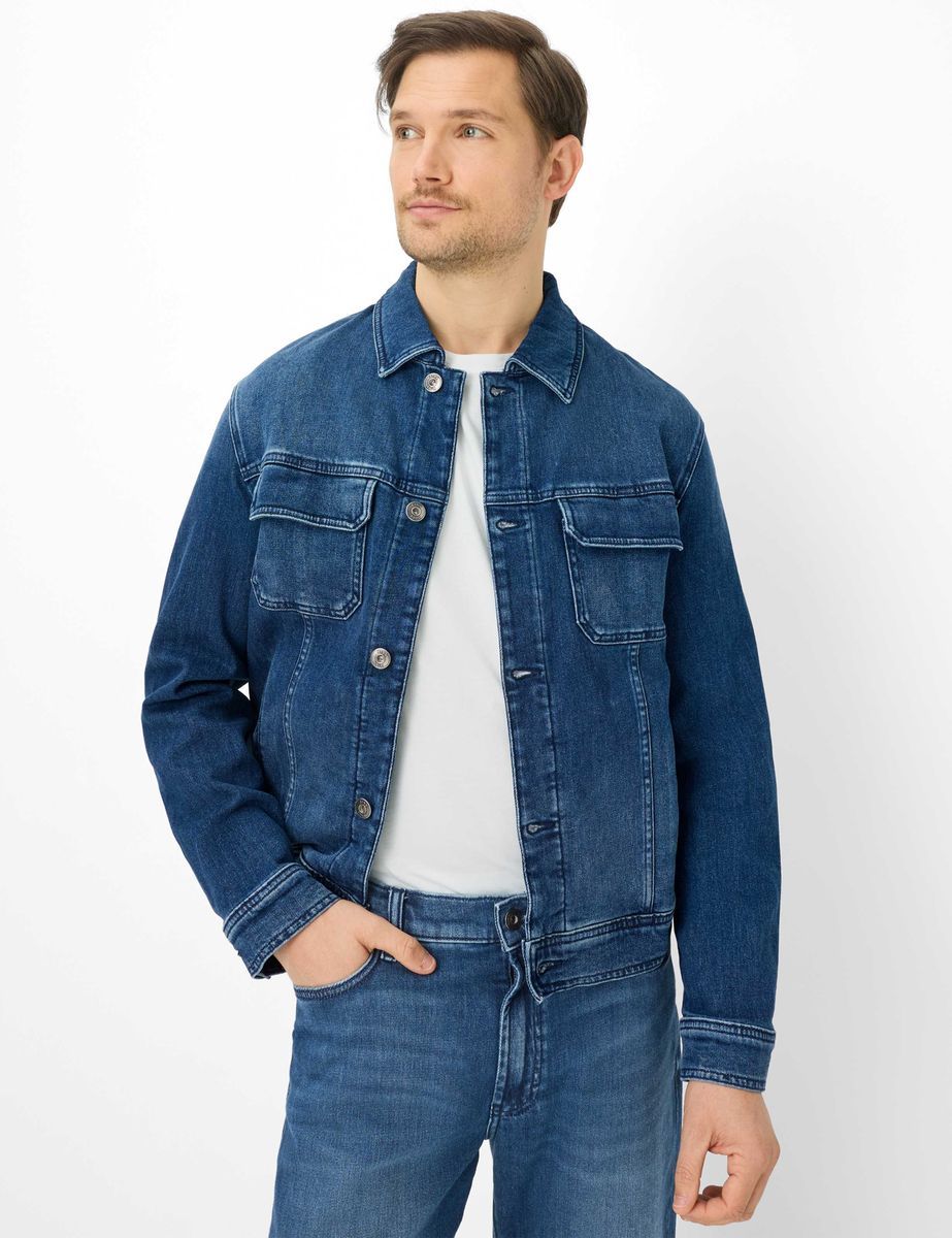 Klassische Jeansjacke im Trucker-Stil