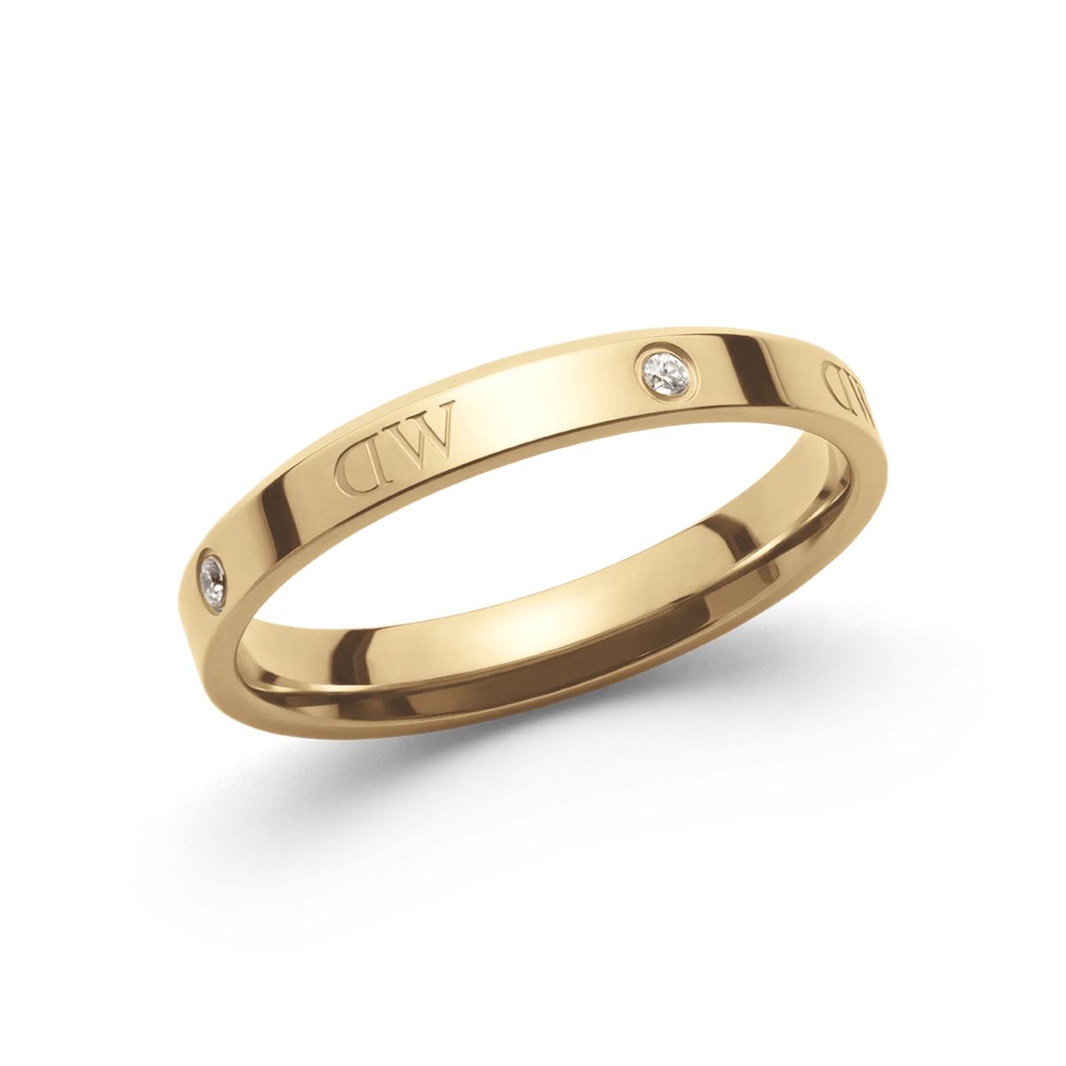 Eleganter Goldfarbener Ring mit Kristallen
