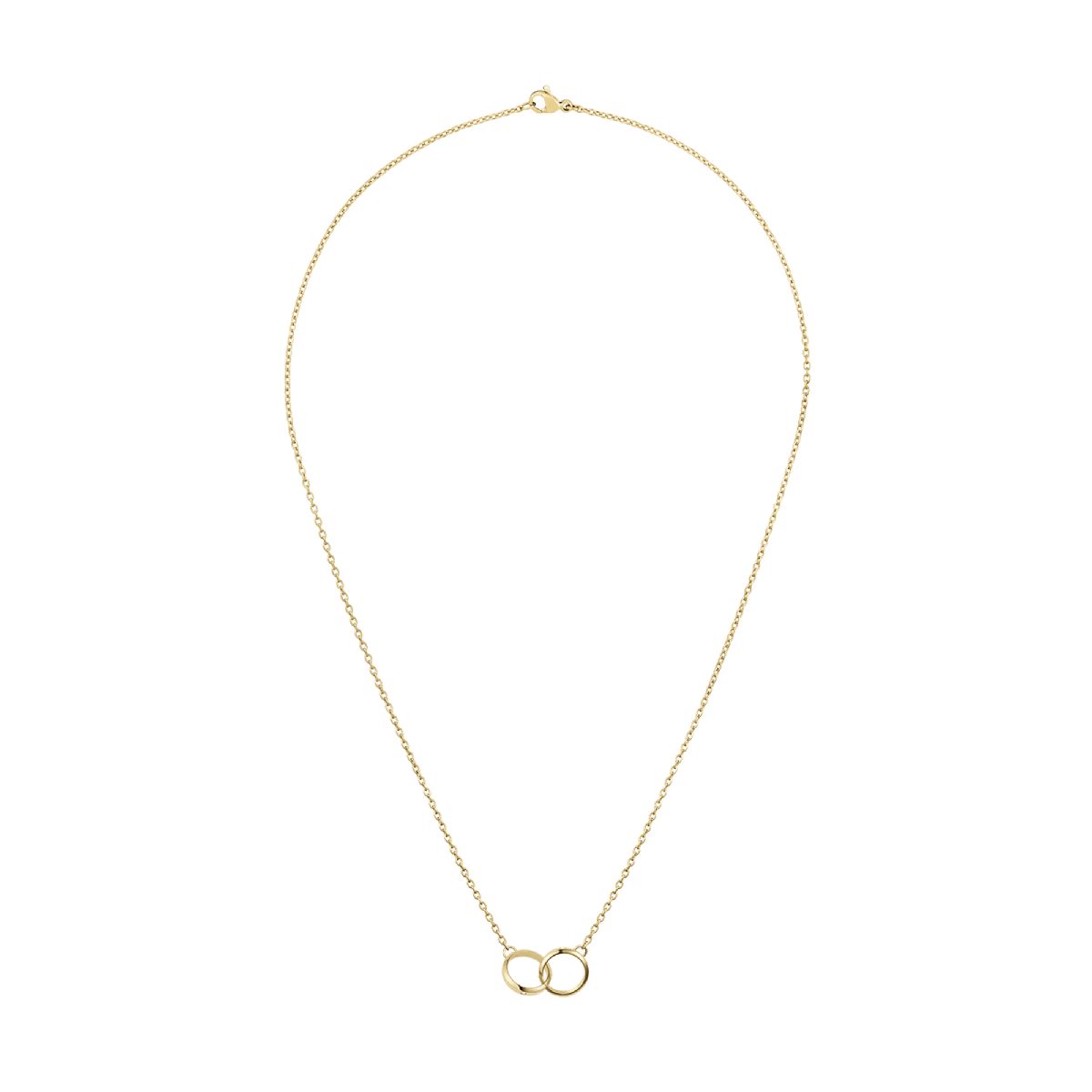 Goldene Halskette mit ineinandergreifenden Kreisen