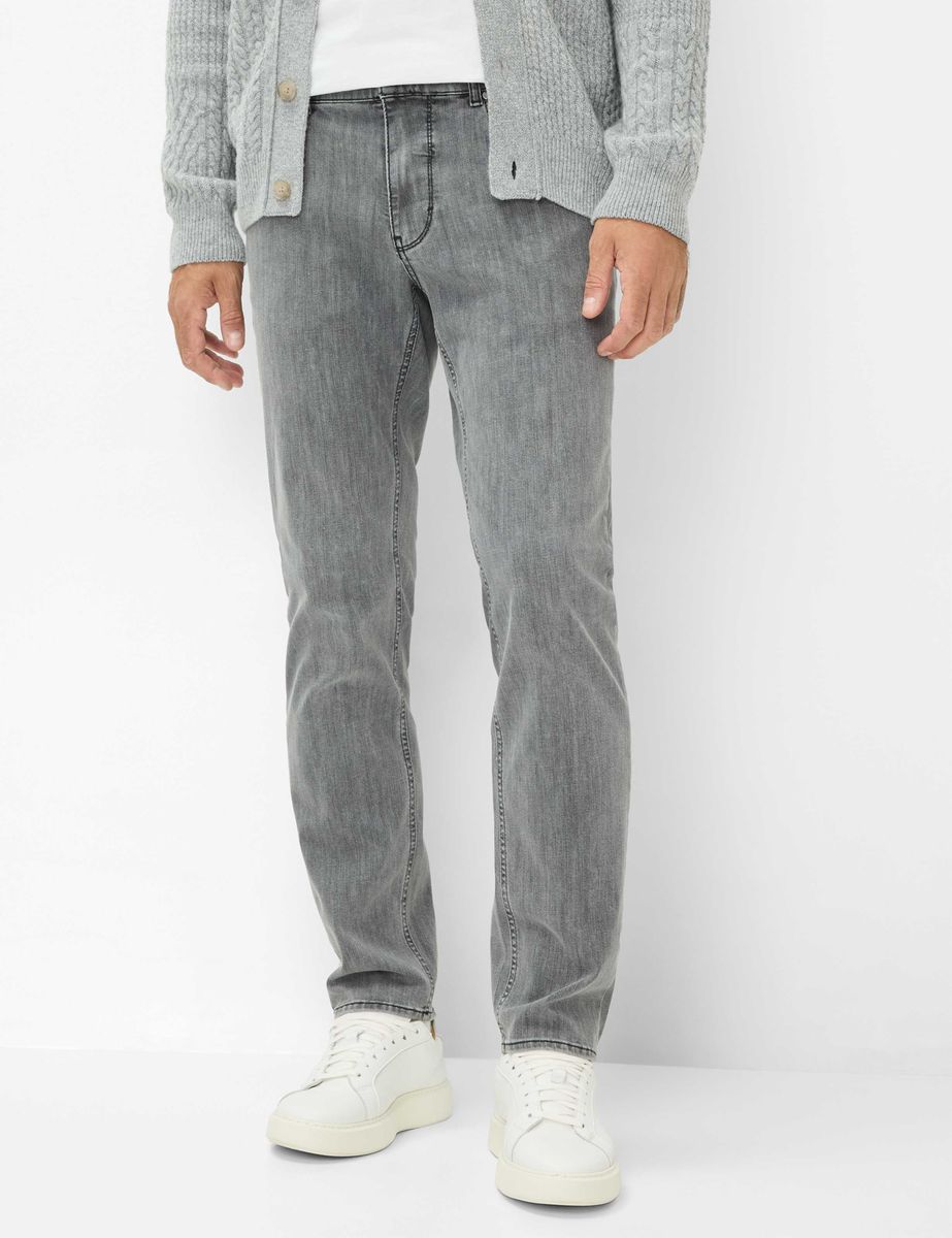 Herren Regular Fit Graue Denim Jeans