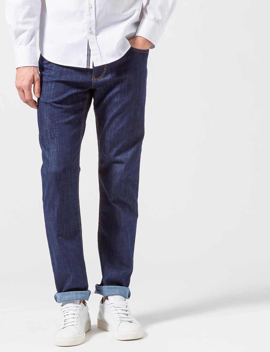 Herren Regular Fit Jeans in dunkler Waschung