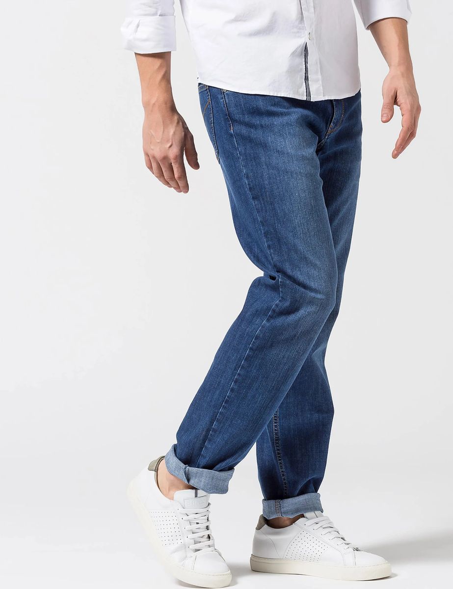 Herren Regular Fit Jeans in dunkler Waschung