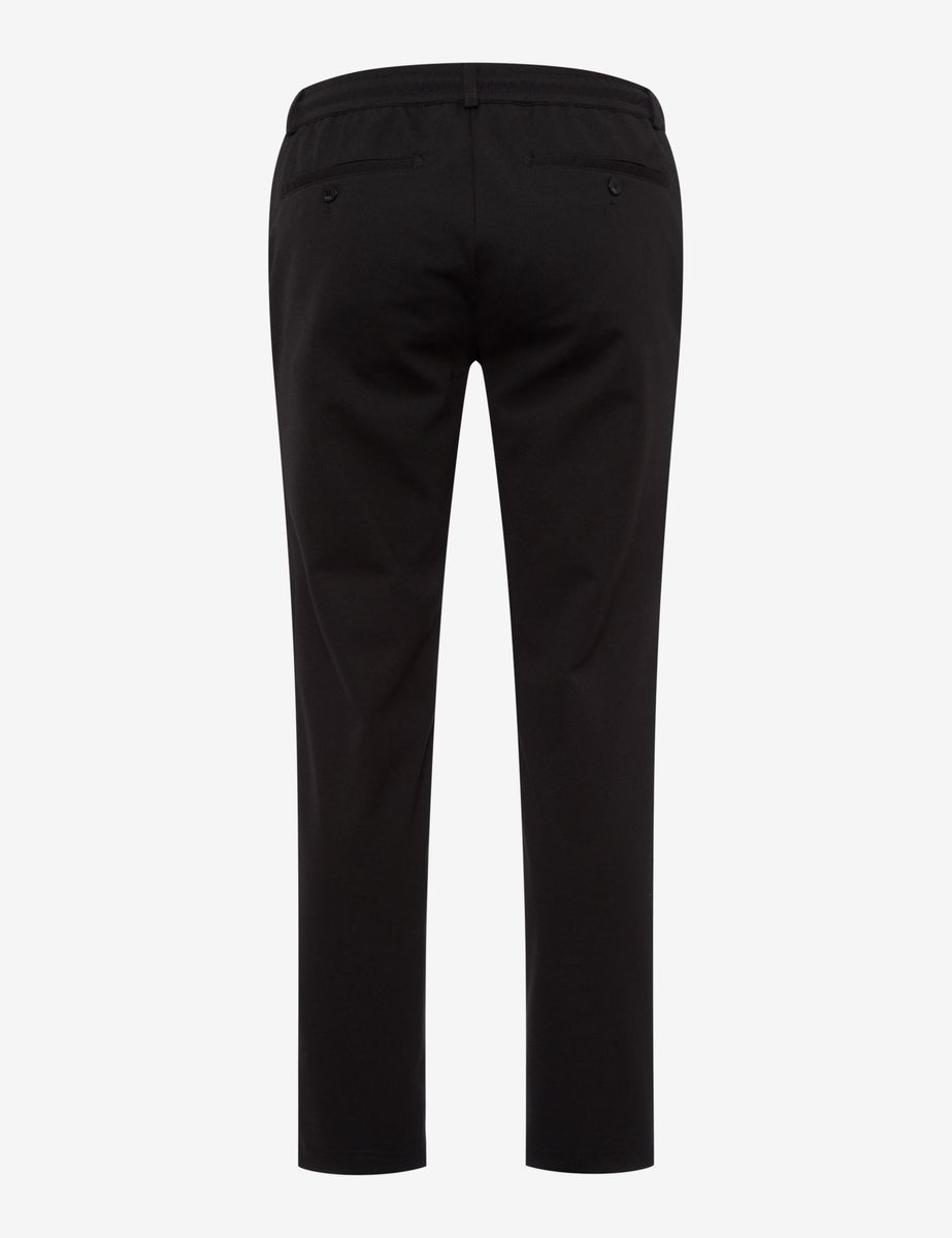 Schwarze Jogpants mit Kordelzug im Cropped-Fit