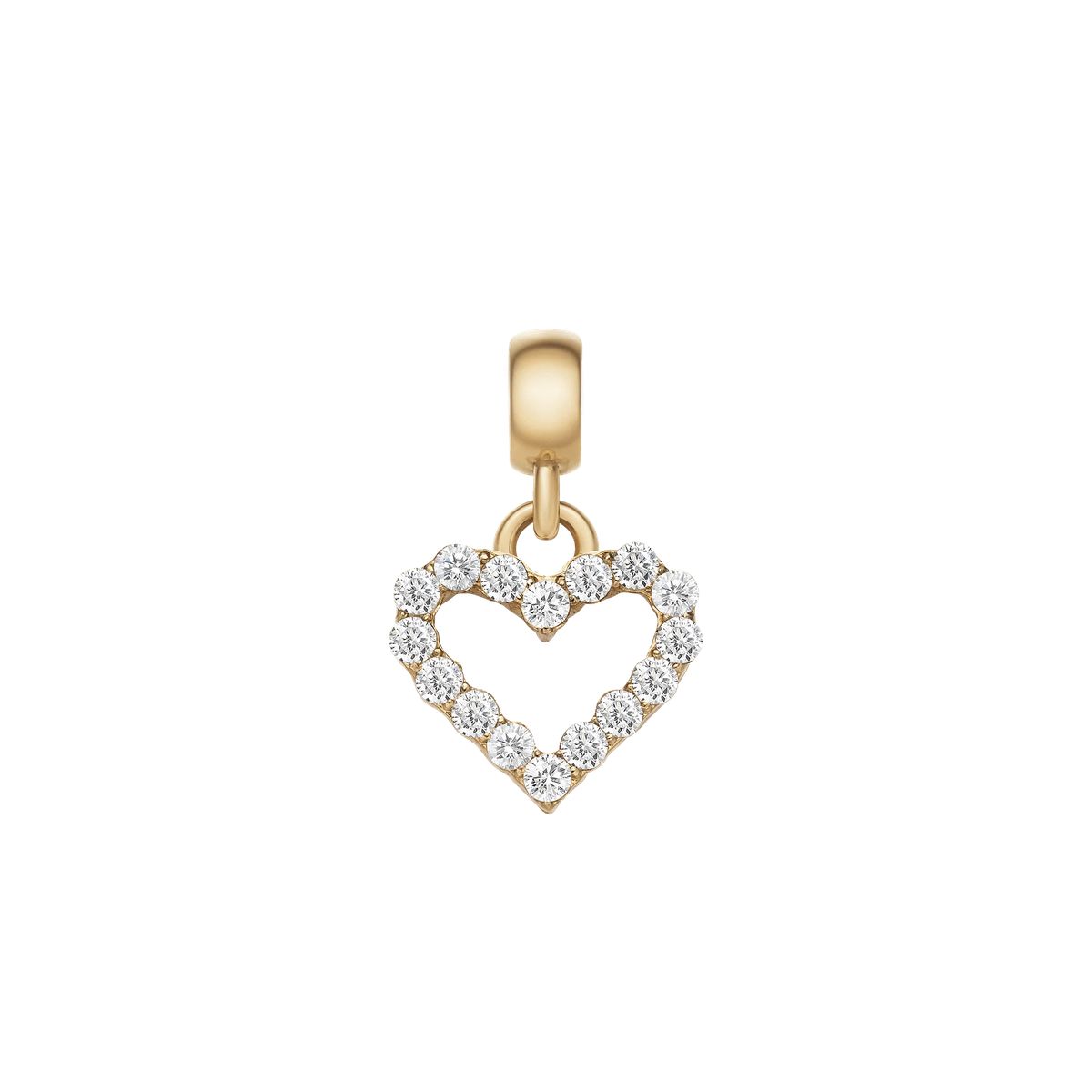 Funkelnder Herzanhänger in Gold