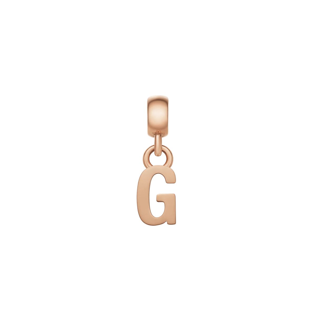 Roségoldener Buchstabe G Charm