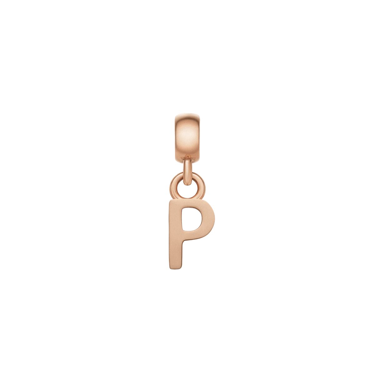 Roségoldener Buchstaben-P-Charm