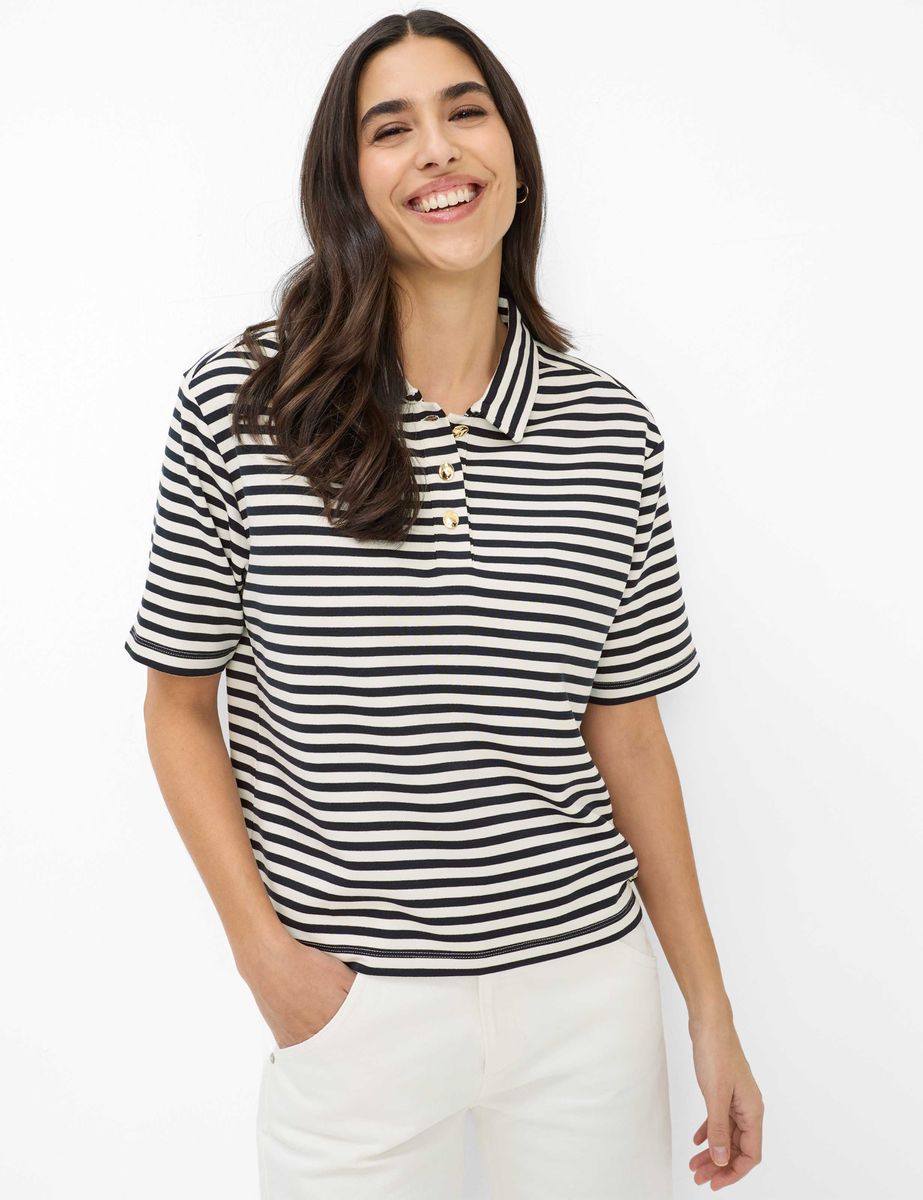 Gestreiftes Kurzarm-Poloshirt