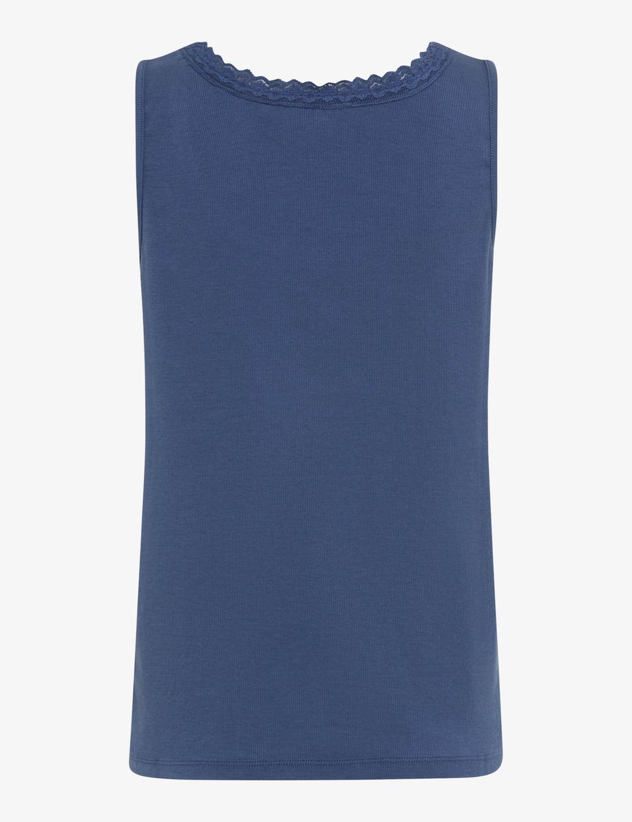 Tanktop mit Baumwollmischung und Spitze