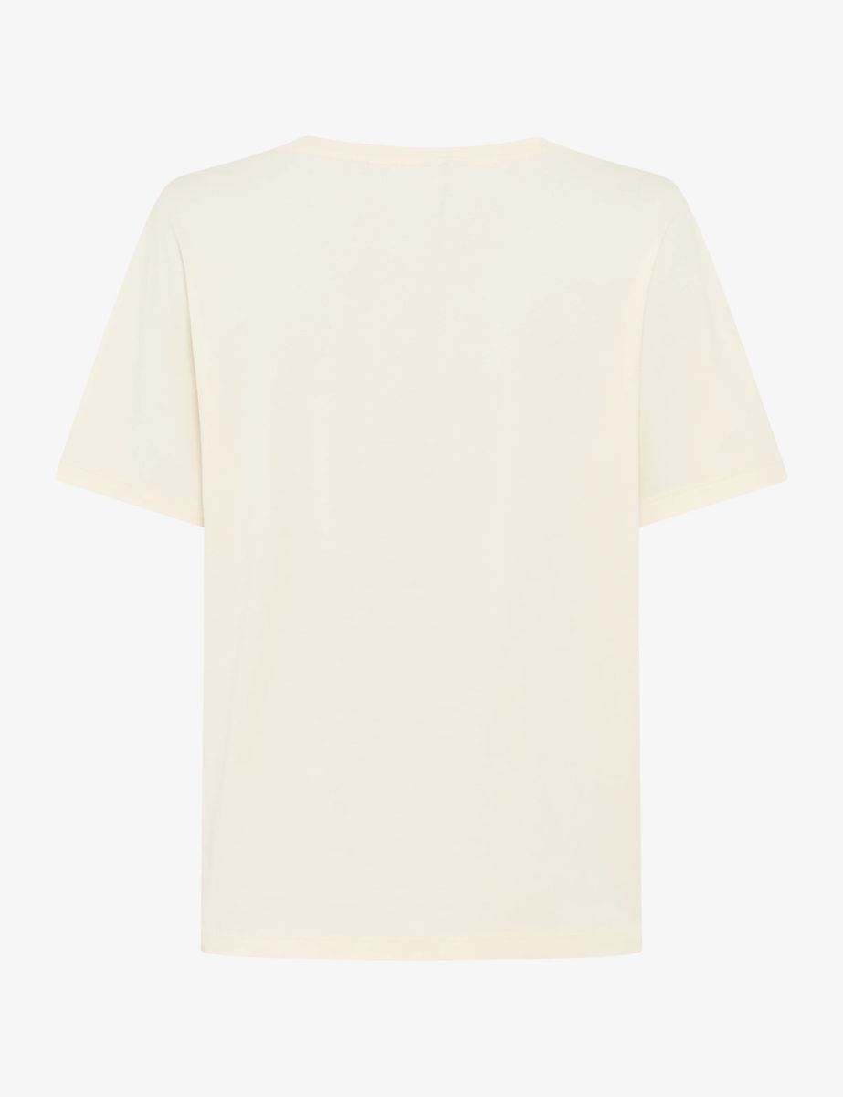 Boxy T-Shirt aus Baumwolle mit Lochstickerei