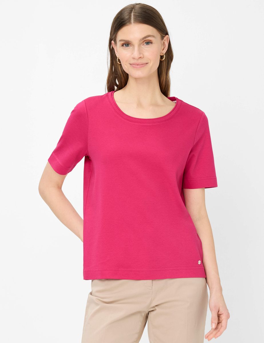Klassisches Baumwoll-T-Shirt mit Rundhalsausschnitt