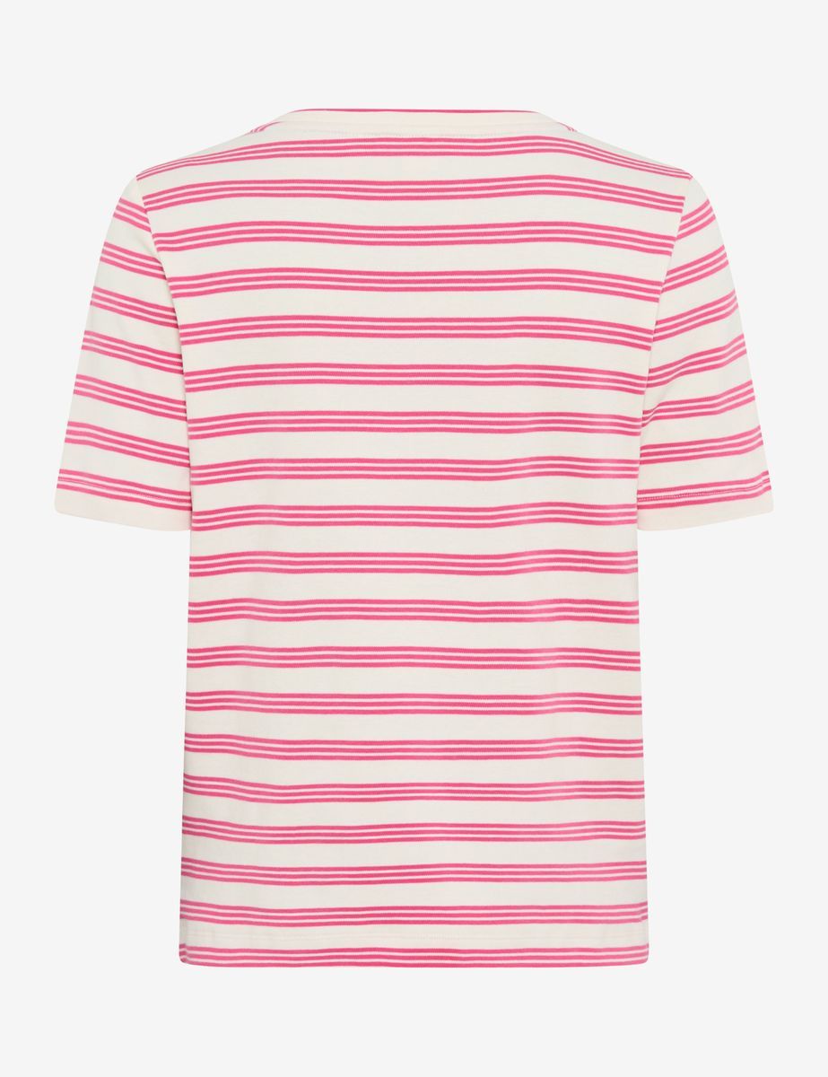 Gestreiftes Baumwoll T-Shirt