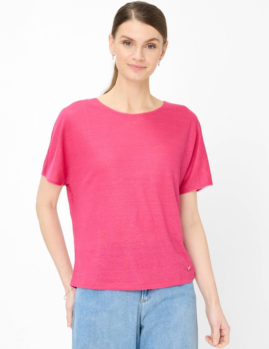 Lässiges Leinen T-Shirt mit Dolmanärmeln