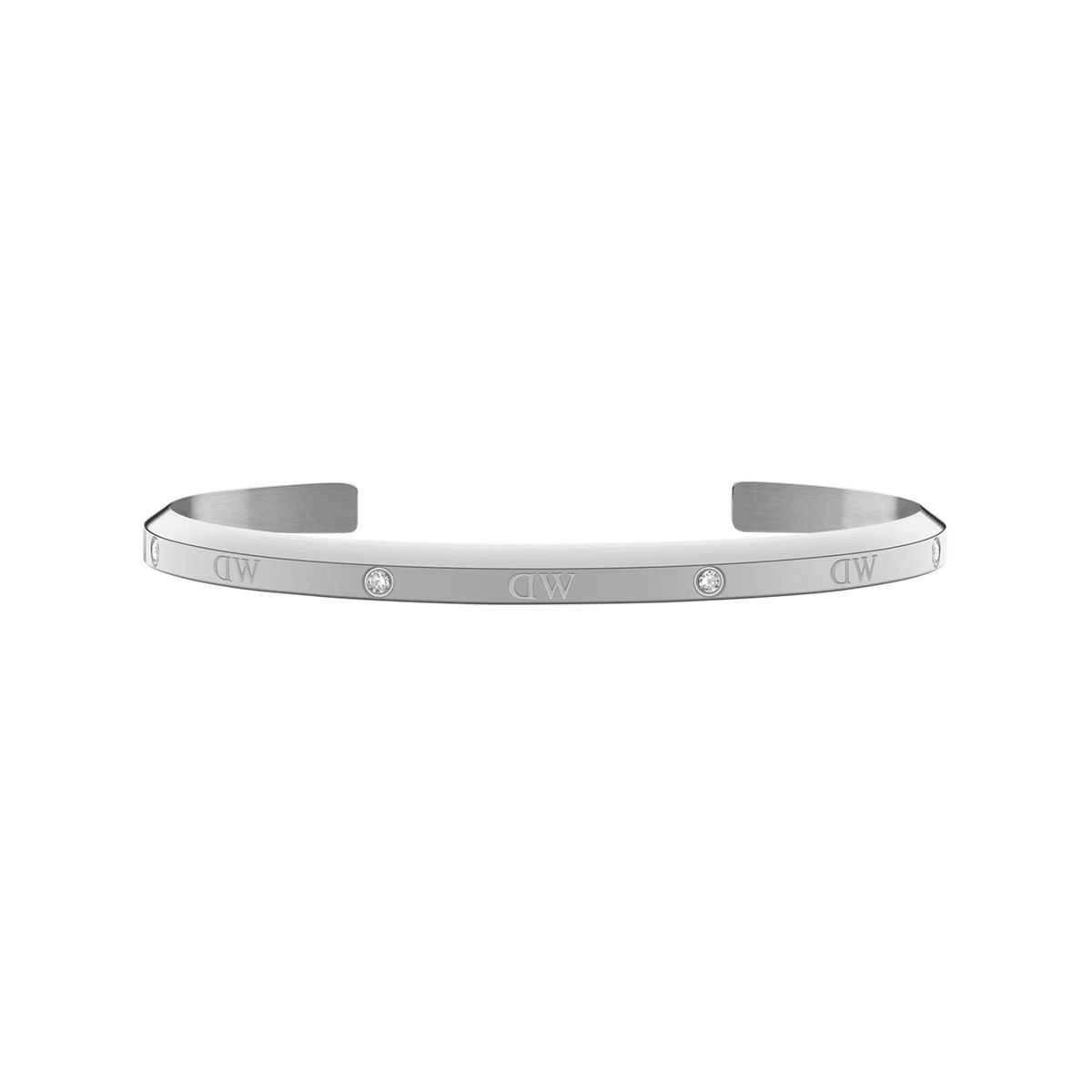 Minimalistisches Silberarmband mit Kristalldetails