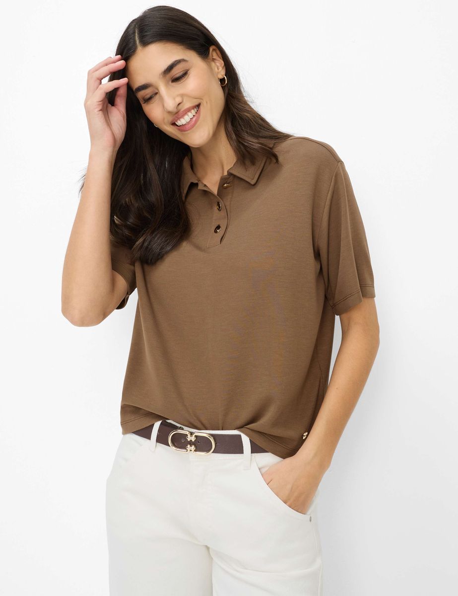 Damen Kurzarm Poloshirt