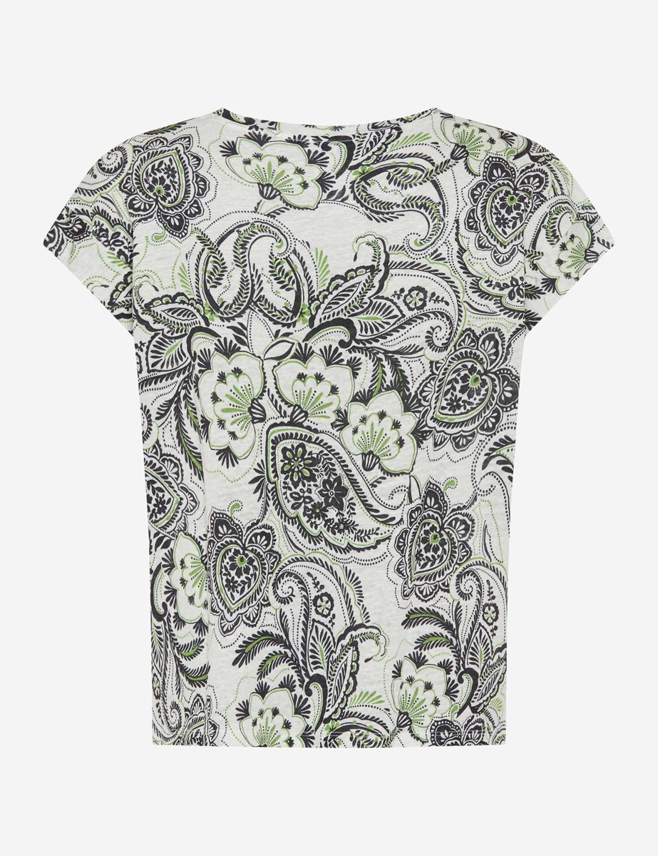 T-Shirt mit Paisley-Print und kurzen Ärmeln