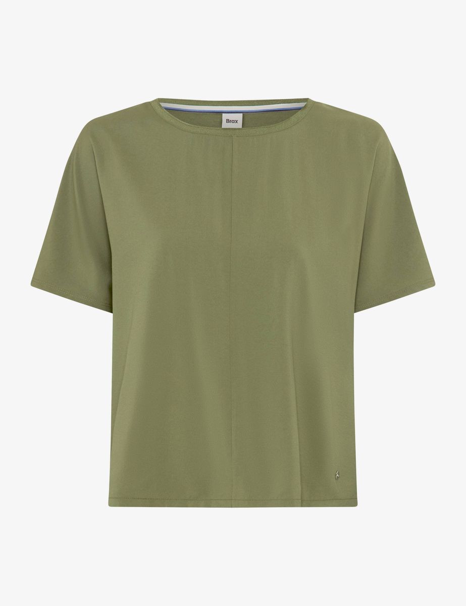 Brax Damen Shirt Style CARLA S olivine Grün Oliv, grün - oliv, Gr. 32