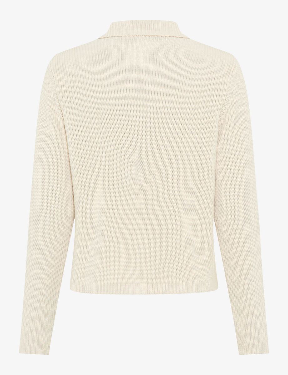 Klassische Strickjacke aus Baumwolle mit Kragen