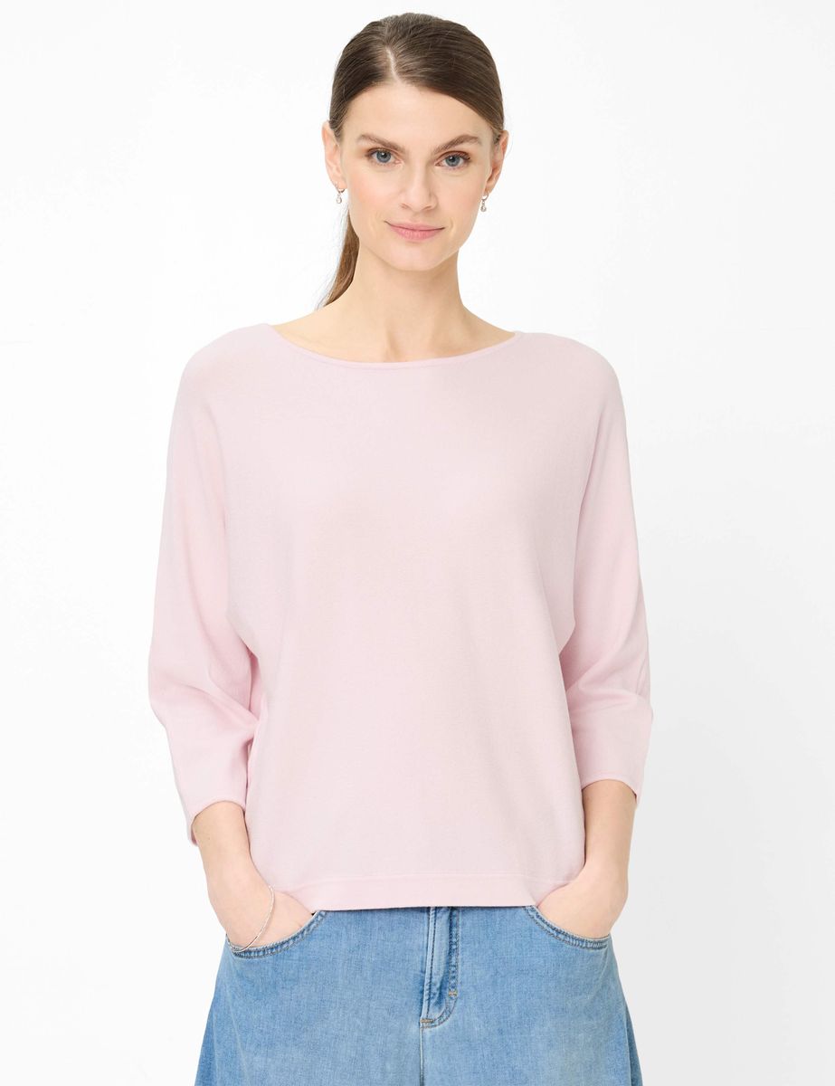 Relaxter Strickpullover mit U-Boot-Ausschnitt