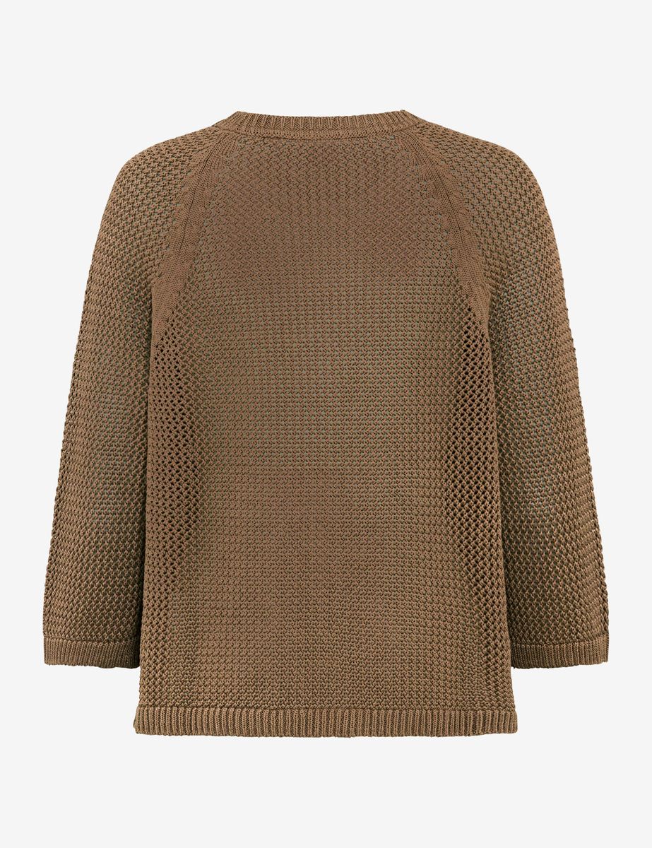 Strukturierter Strickpullover aus Baumwollmischung