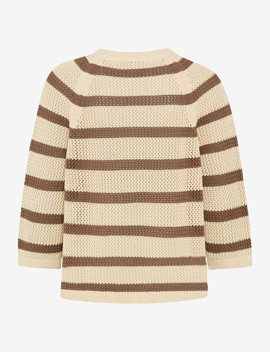 Gestreifter Strickpullover aus Baumwolle