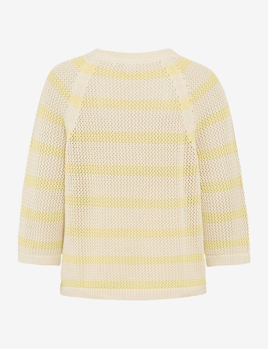 Gestreifter Strickpullover aus Baumwollmischung
