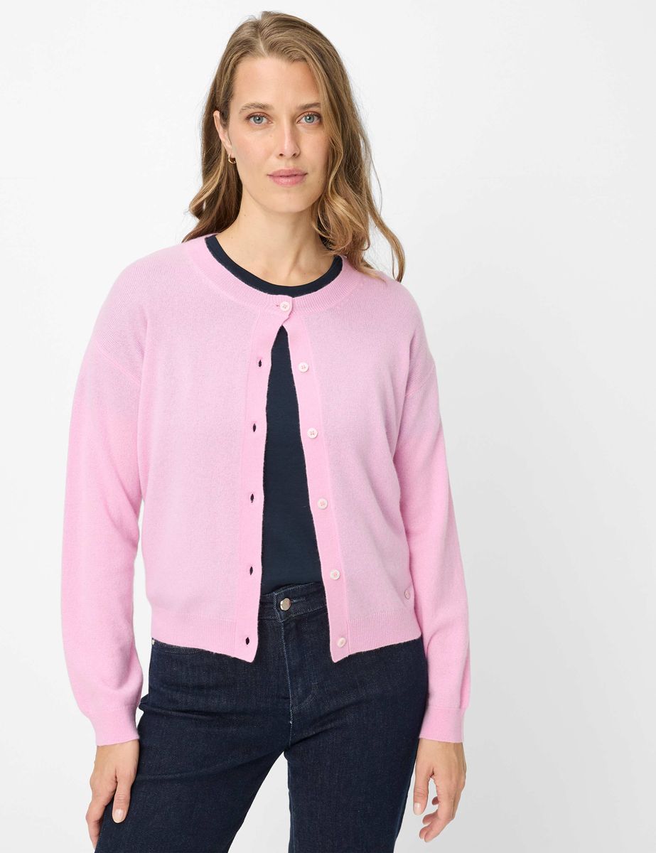 Brax Damen Strickjacke Style ANN, Rosa, Gr. 36