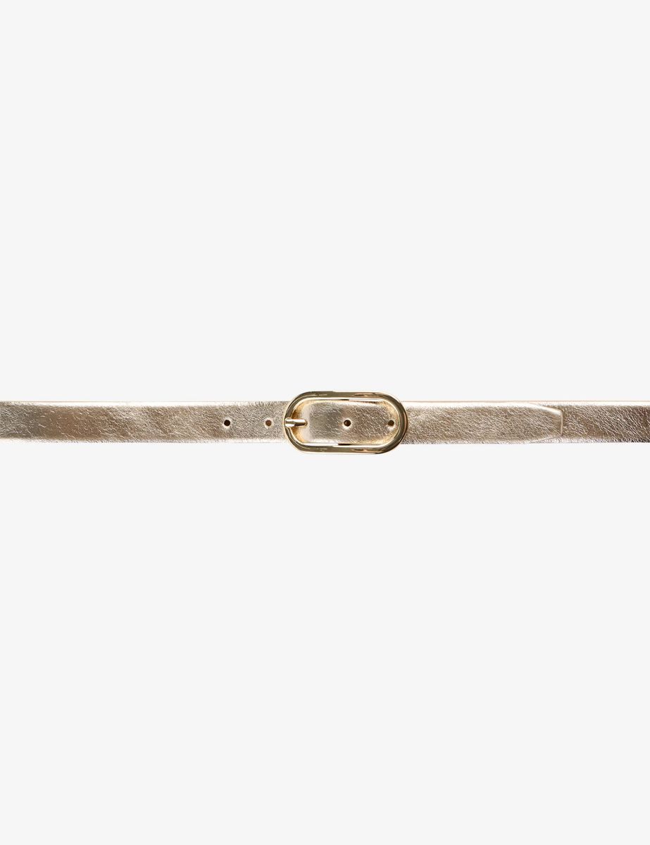 Goldener Metallic Ledergürtel