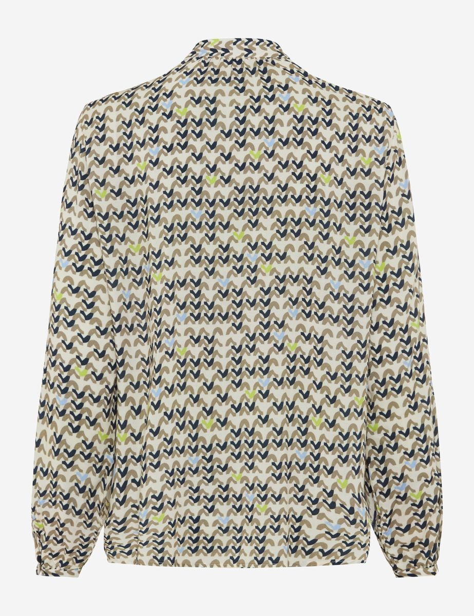 Langärmlige Bluse mit Muster