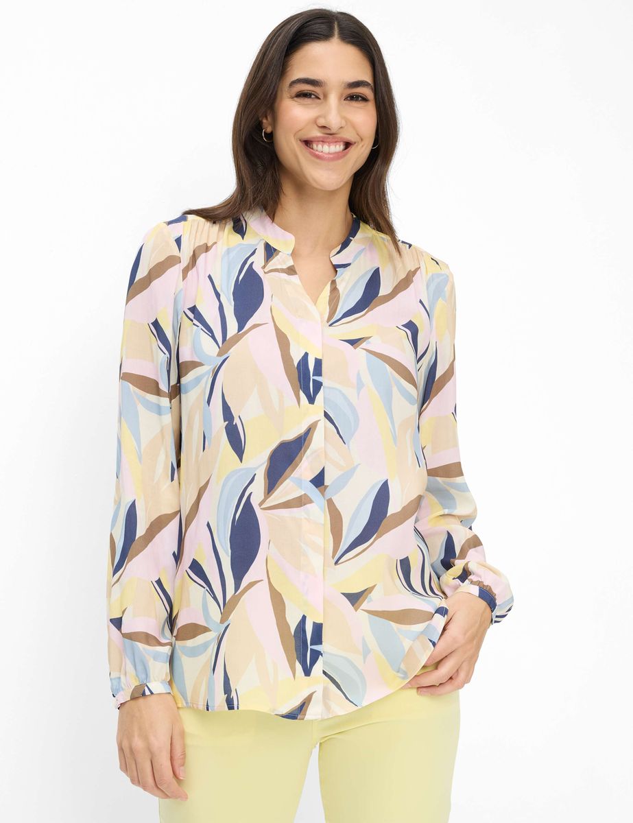 Langärmlige Bluse mit Blumendruck