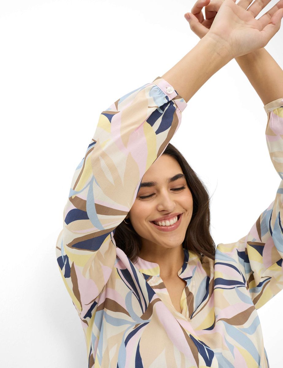 Langärmlige Bluse mit Blumendruck