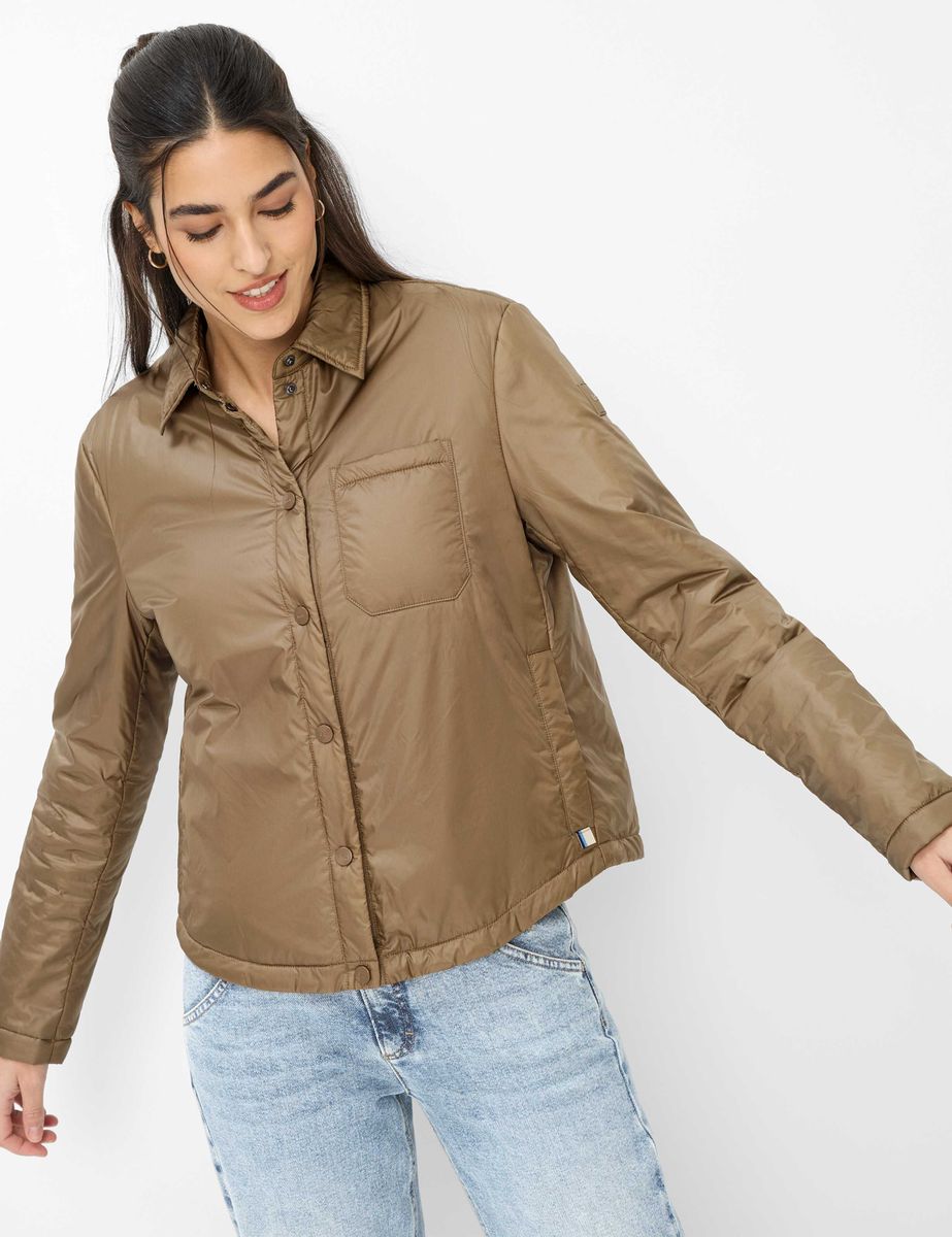 Lässige gesteppte Overshirt-Jacke