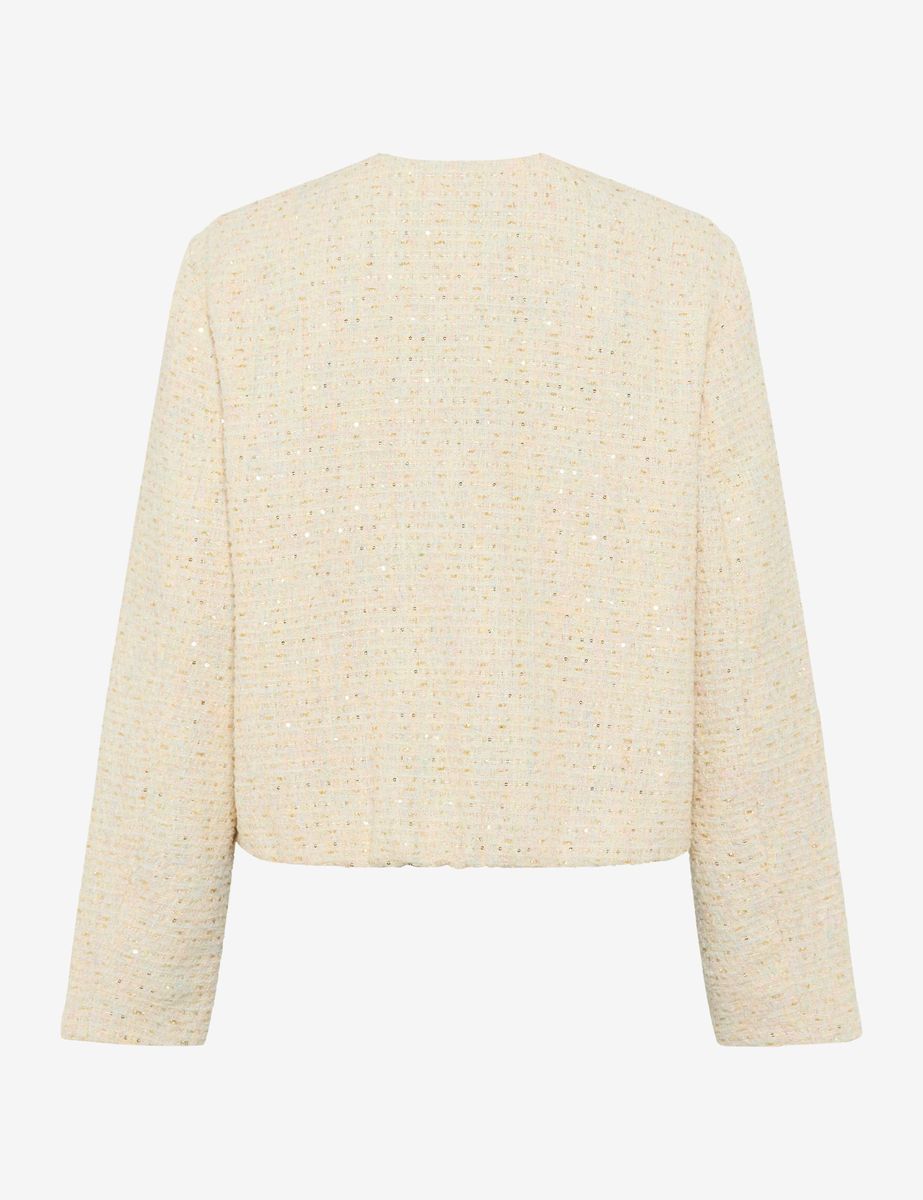Bouclé Jacke mit Reißverschluss