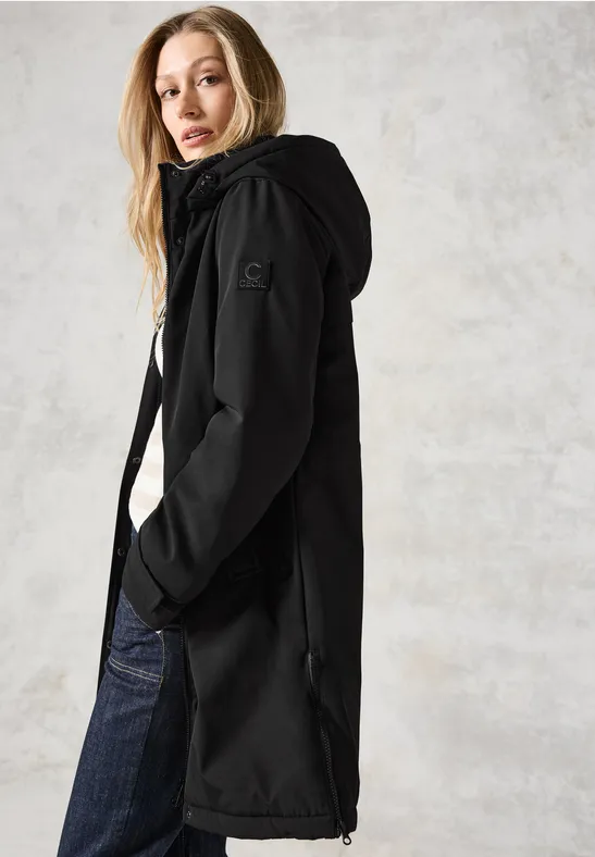 Sportlicher Parka mit Kapuze und Reißverschluss