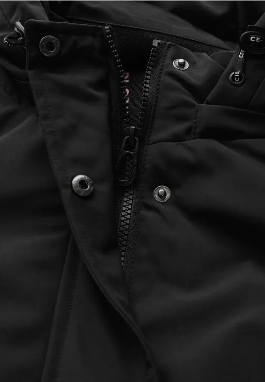 Sportlicher Parka mit Kapuze und Reißverschluss