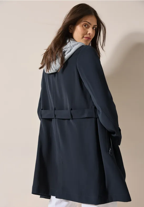 Damen Trenchcoat mit Kapuze