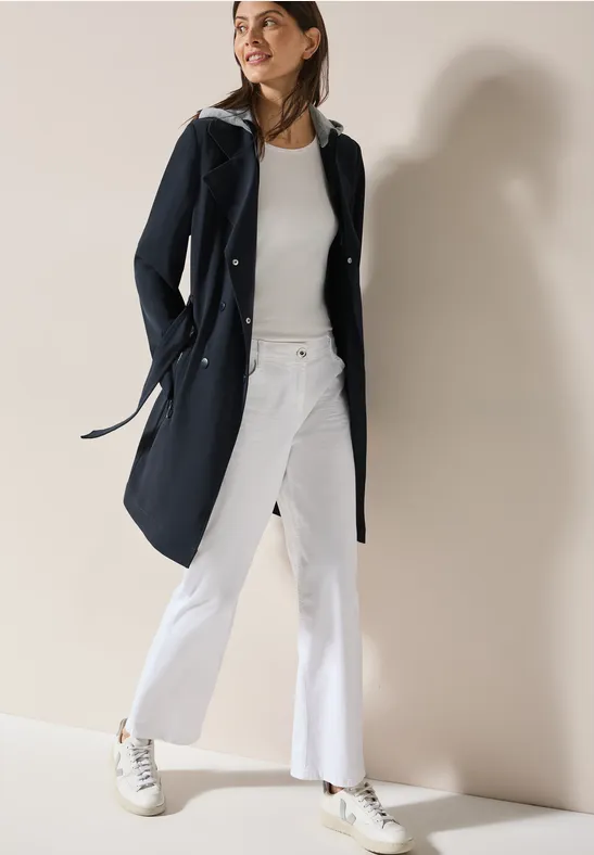 Damen Trenchcoat mit Kapuze