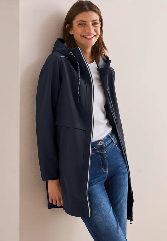 Damen Softshell Übergangsmantel mit Kapuze