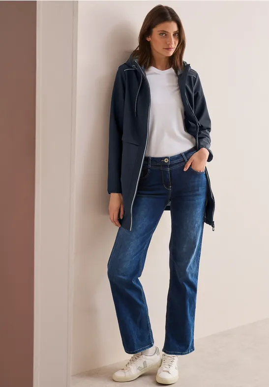 Damen Softshell Übergangsmantel mit Kapuze