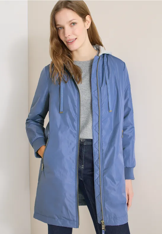 Langer Damen Blouson mit Kapuze