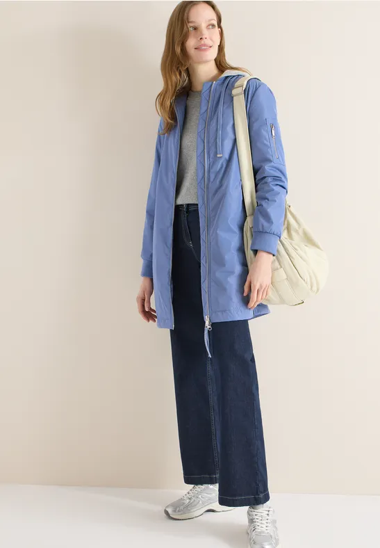 Langer Damen Blouson mit Kapuze