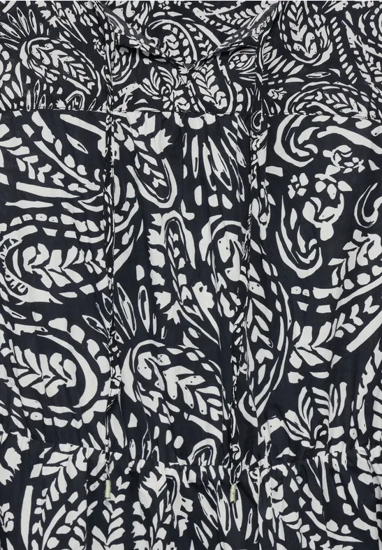 Tunika Kleid mit Paisley-Print und Bindeband