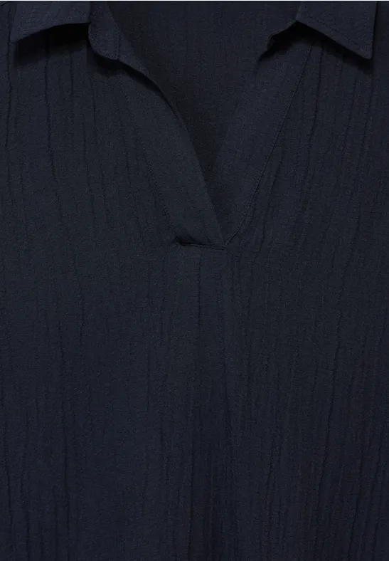 Mini-Kleid mit Crinkle-Textur und Kragen