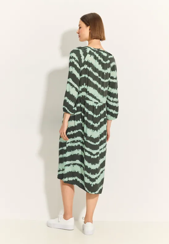 Bedrucktes Midikleid mit Tunnelzug