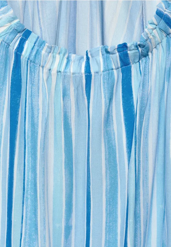 Gestreiftes Kleid mit kurzen Ärmeln