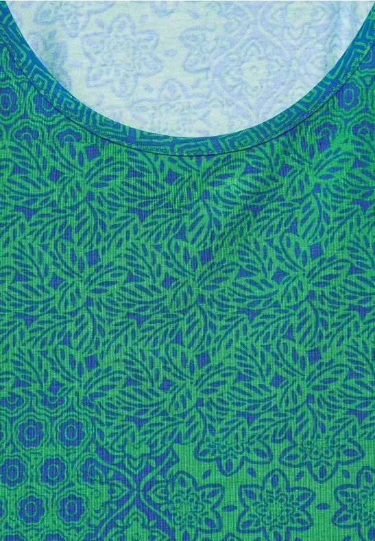Ärmelloses Strickkleid mit Patchworkmuster