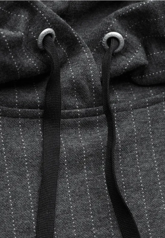 Gestreiftes Kapuzen-Jerseykleid