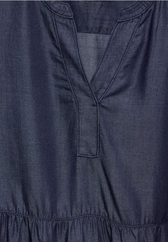 Stufenkleid aus Lyocell im Denim-Look