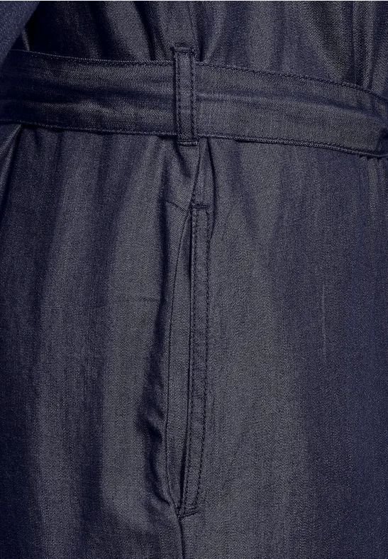 Hemdkleid im Denim-Look mit Gürtel
