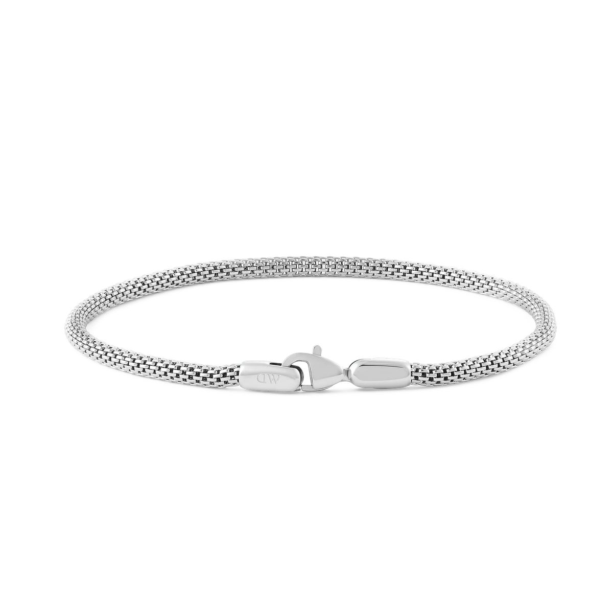 Elegantes silbernes Mesh-Armband Unisex